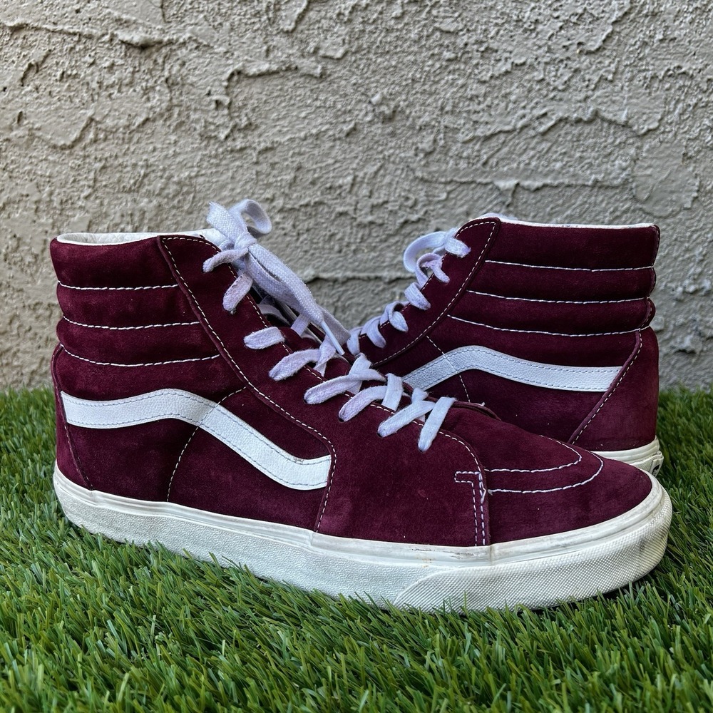 Vans Shoes Men Size 13 High Top Sneakers Burgundy Sneakers Hi Top